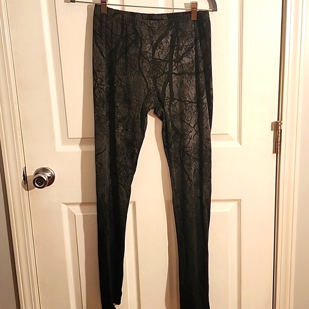 Punk Rave Goth Tree Print Leggings